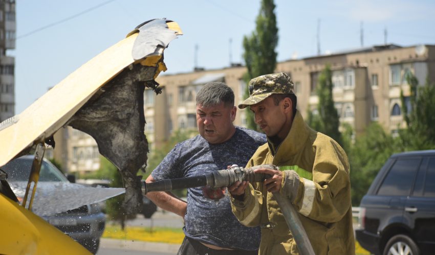 На Южной магистрали загорелась маршрутка